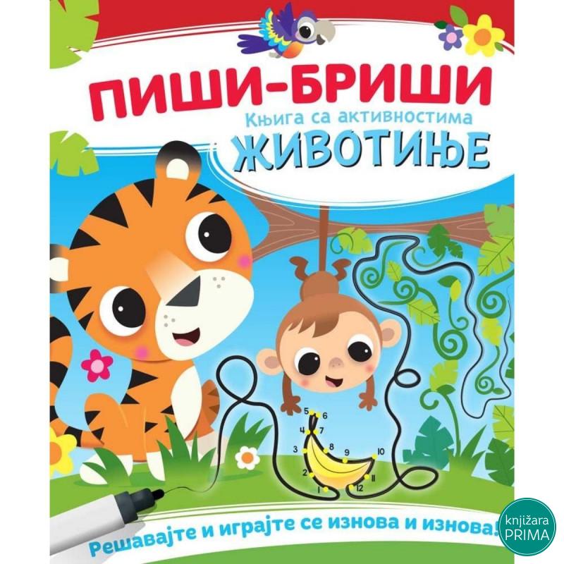 Piši briši knjiga sa aktivnostima životinje VULKAN 