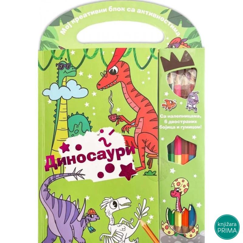 Moj  kreativni blok sa aktivnostima - dinosaurusi VULKAN 