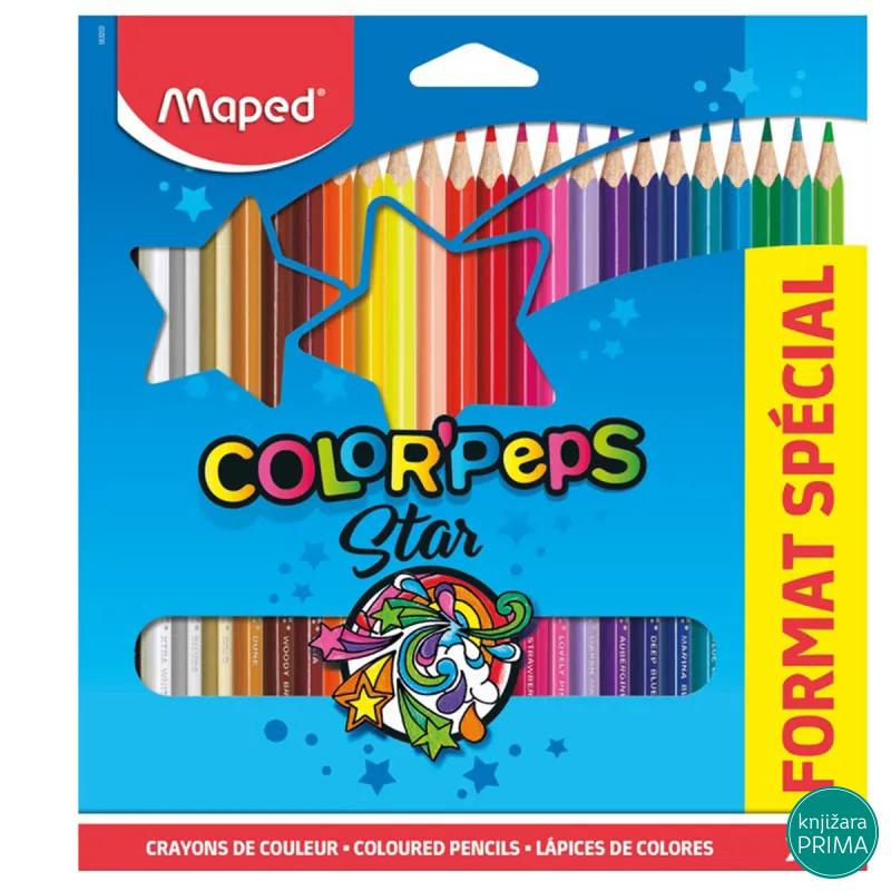 Drvene bojice 18+6 MAPED Color peps 