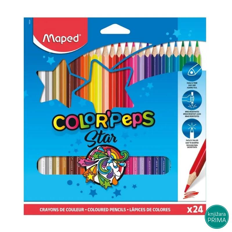 Drvene bojice 24 MAPED Color Peps 