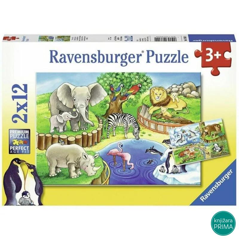 Puzzle RAVENSBURGER  Zoo vrt 2x12 