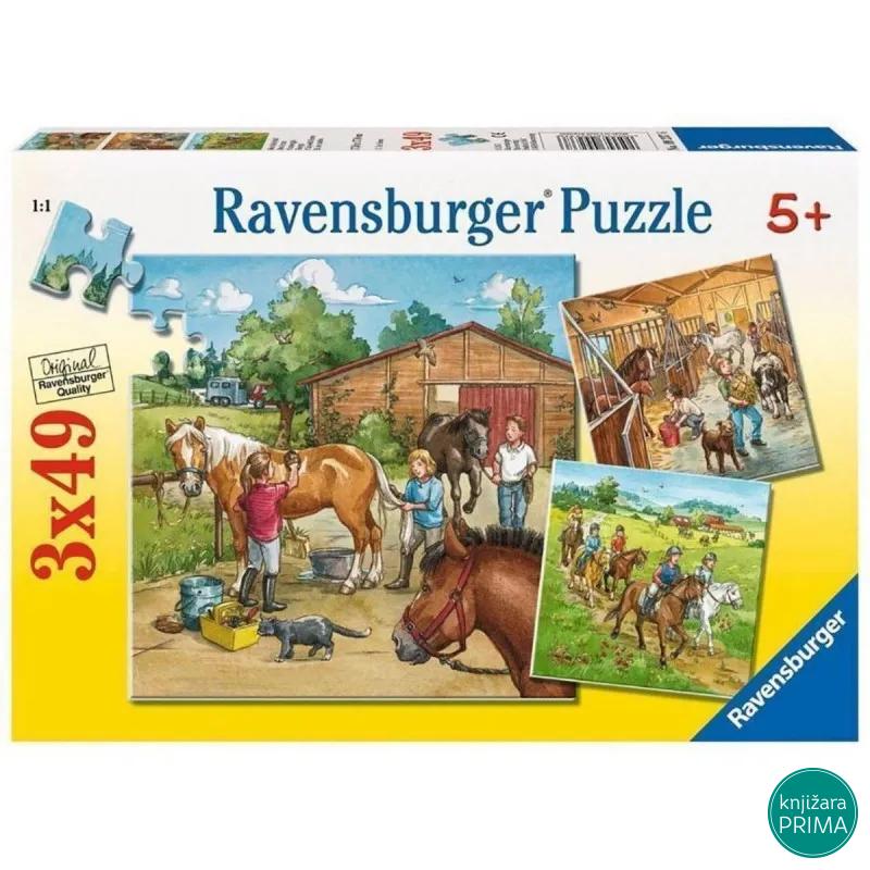 Puzzle RAVENSBURGER Dan na ergeli 3x49 