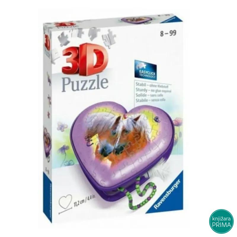 Puzzle 3D RAVENSBURGER Kutija u obliku srca sa konjima 
