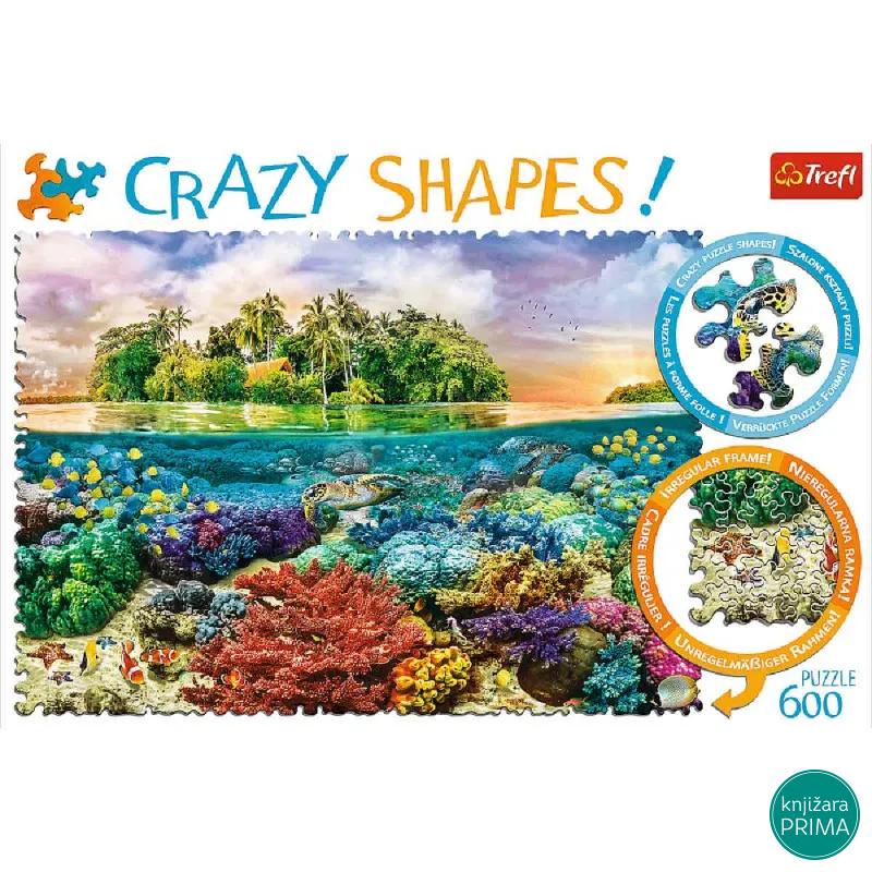 Puzzle TREFL Tropical Island 600 delova Crazy shapes 