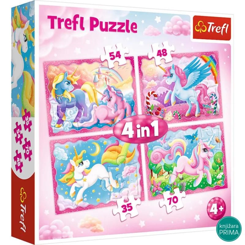 Puzzle TREFL 4u1 (35 48 54 70) Magical World of Unicorns 