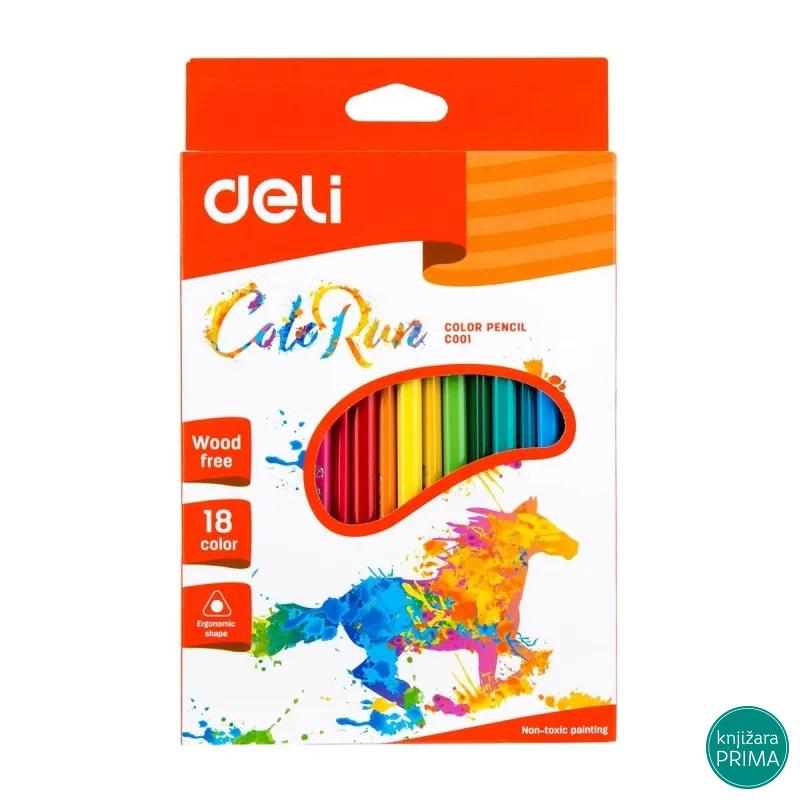 Plastične bojice 18 DELI Color Run 