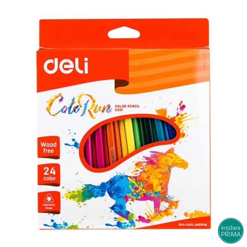 Plastične bojice 24 DELI Color Run 