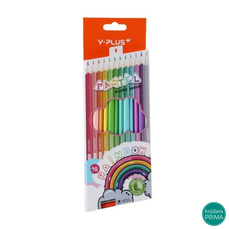 Drvene bojice Y-PLUS Rainbow pastel 