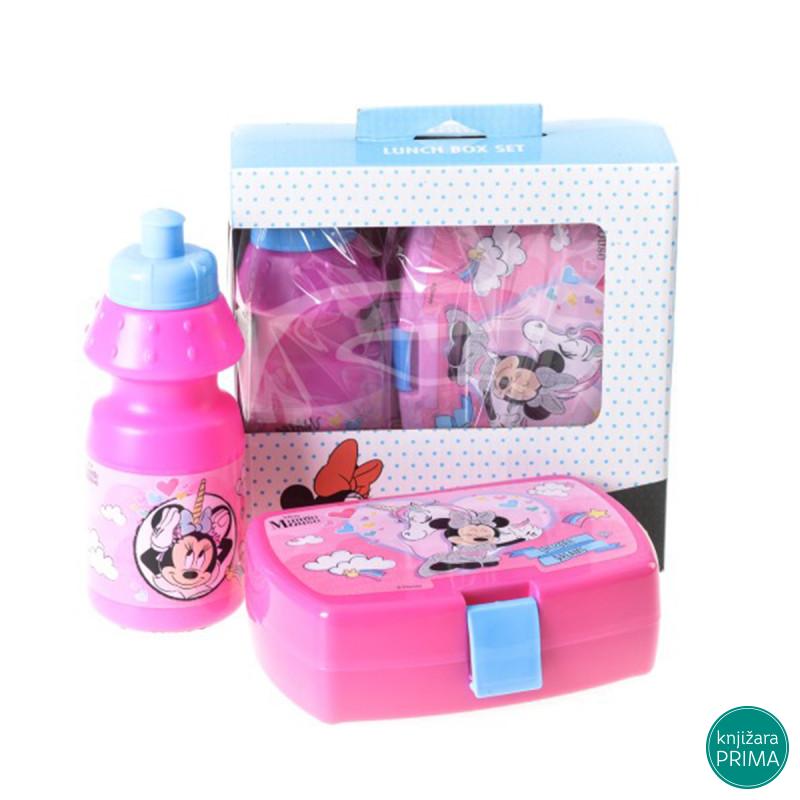 Lunch box kutija za užinu i flašica - Minnie Mouse set 
