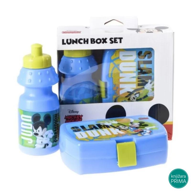 Lunch box kutija za užinu i flašica - Mickey set 