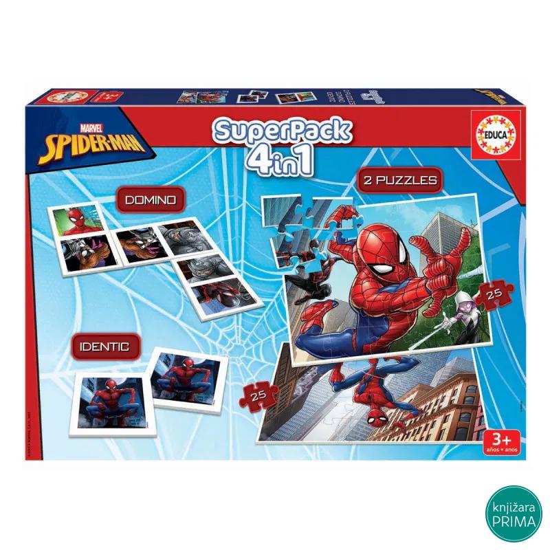 Puzzle EDUCA 4u1 Spiderman superpack 